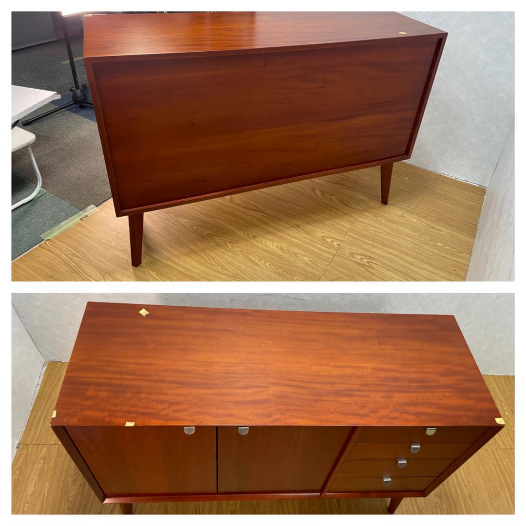 K☆182 北欧ヴィンテージ風チェスト　マホガニー　傷・修復跡あり