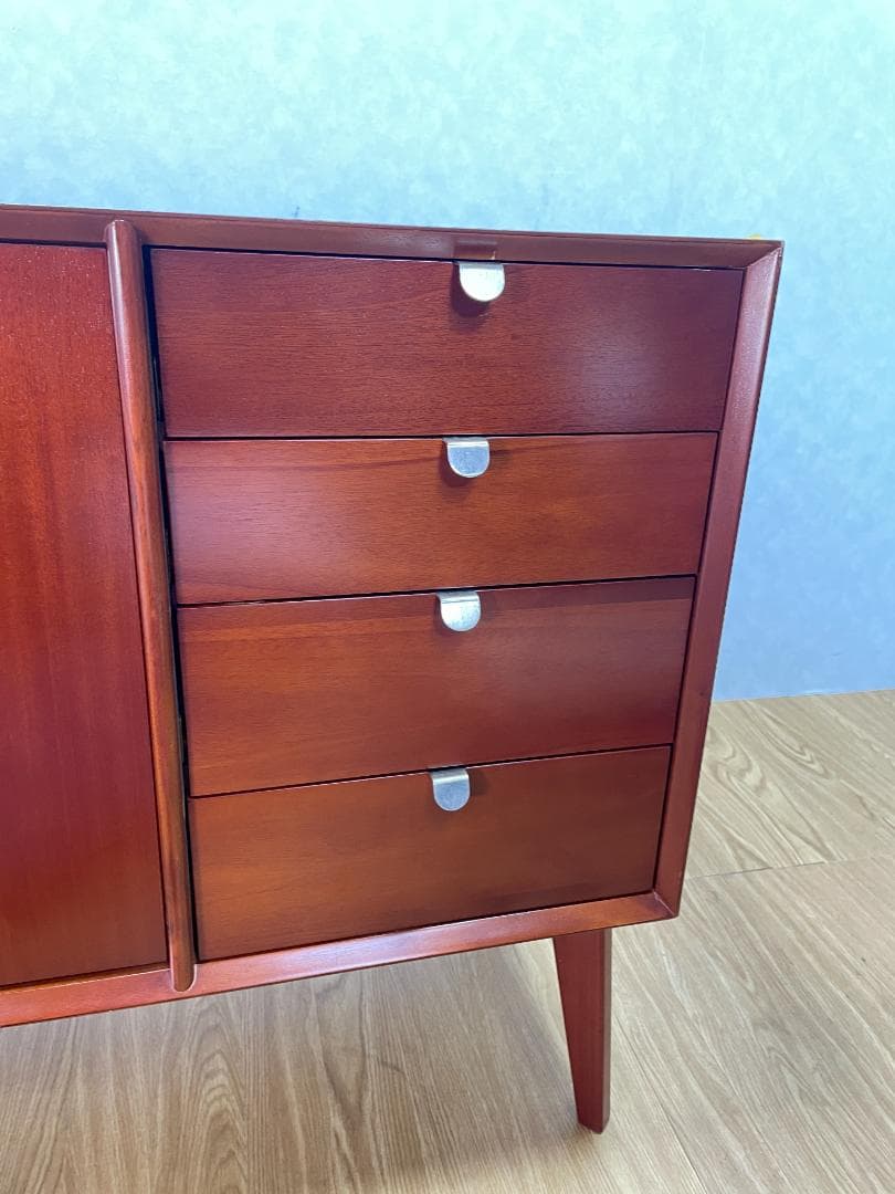 K☆182 北欧ヴィンテージ風チェスト　マホガニー　傷・修復跡あり