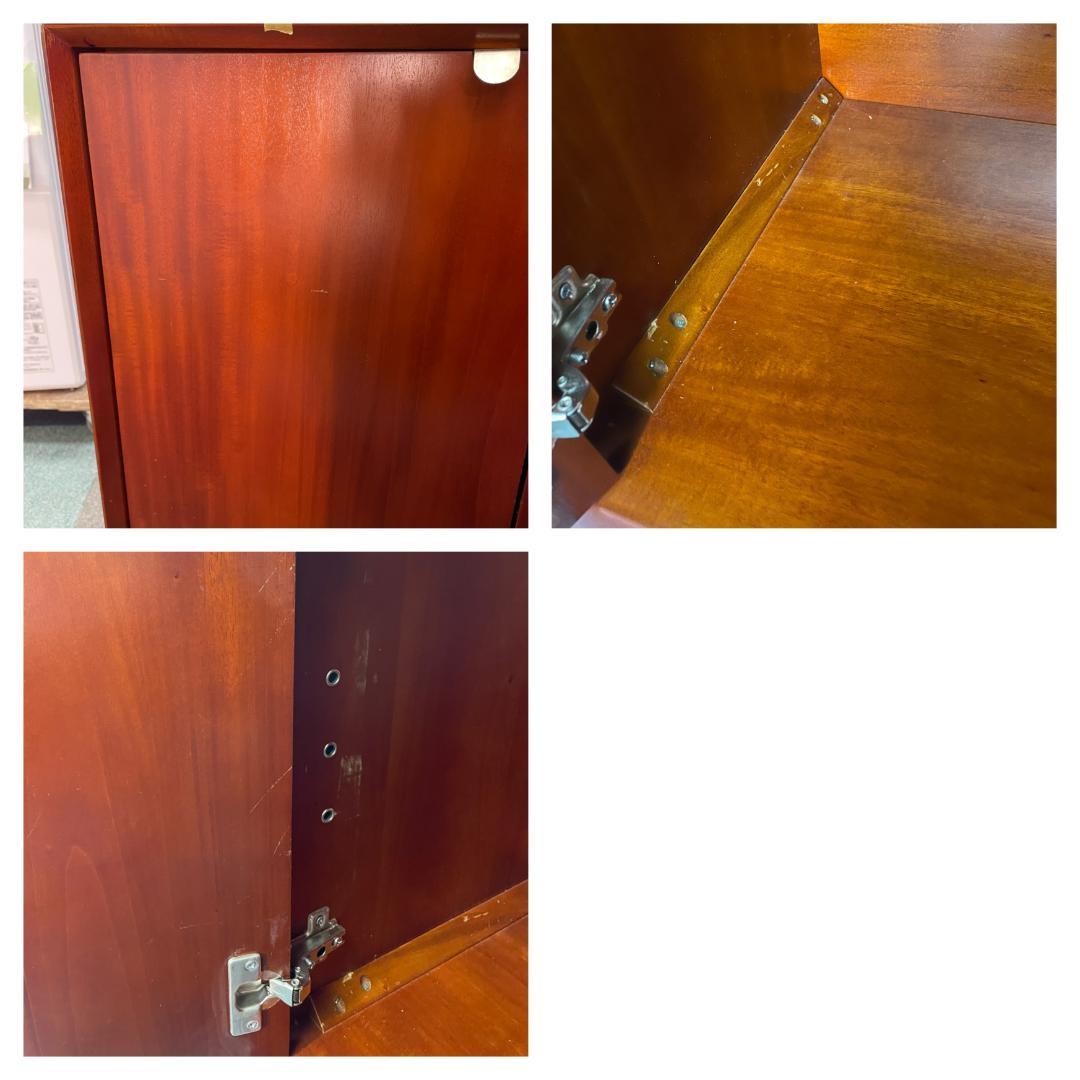 K☆182 北欧ヴィンテージ風チェスト　マホガニー　傷・修復跡あり