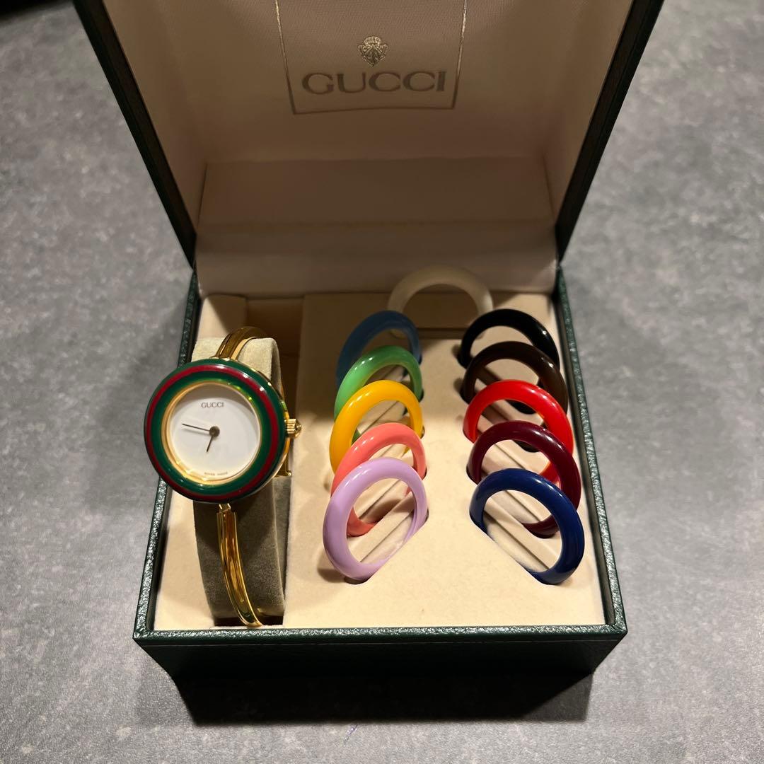 【付属品完備】GUCCI 11/12チェンジベゼル交換バンド付き