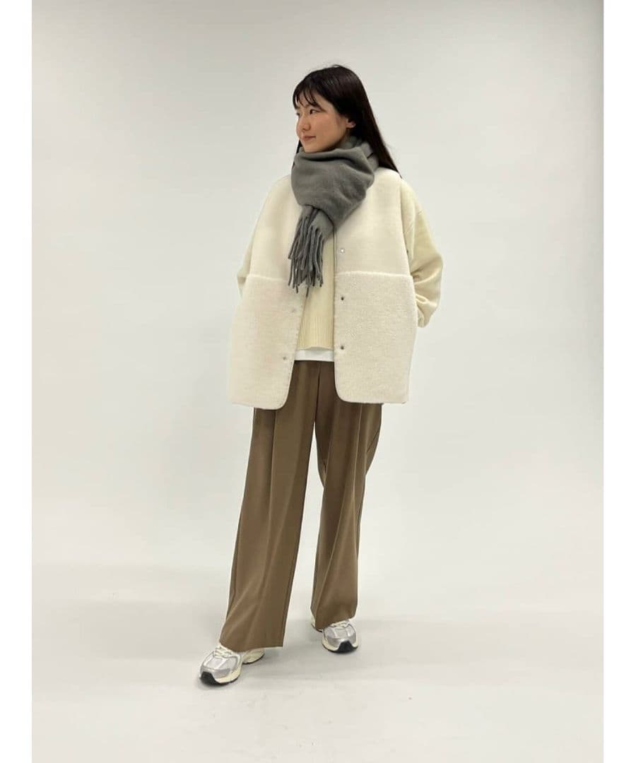 新品✩ボア*フェイクムートン リバーシブルベスト