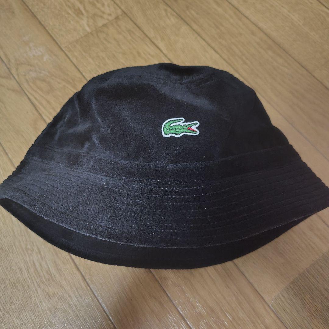 シュプリーム Supreme LACOSTE ベロア バケットハット ブラック