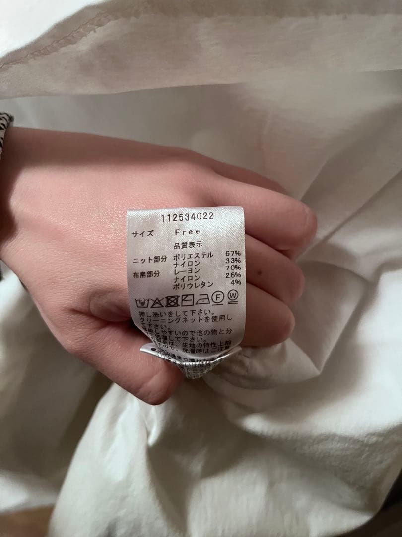 Darich ボリュームフリルツイードニットミニワンピース ブラック Fサイズ