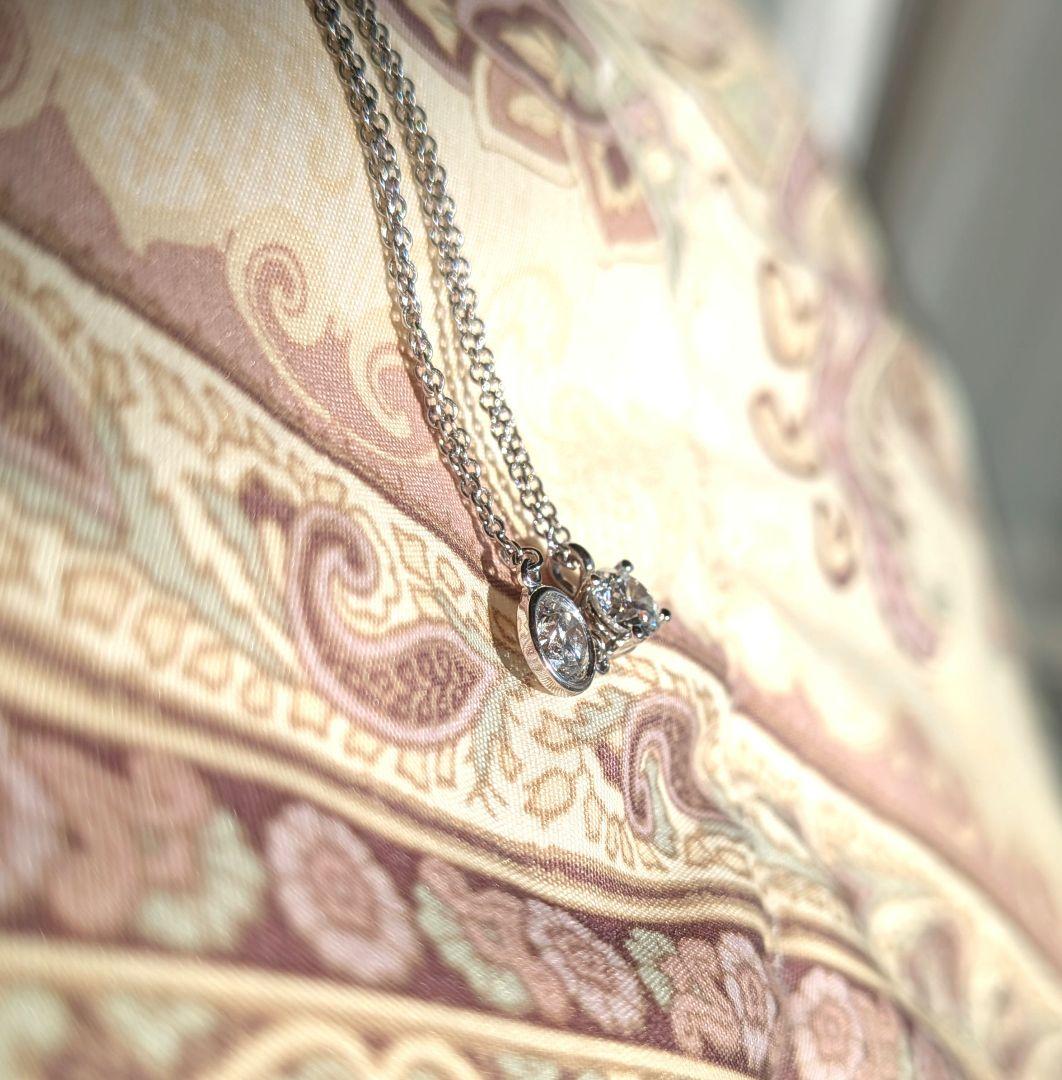 Polo様　極美品ティファニーバイザヤードネックレス0.38ct 鑑定書プラチナ