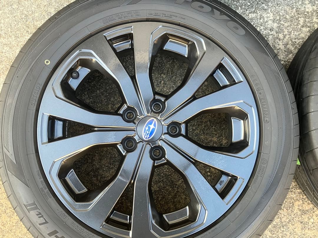 美品！フォレスター スポーツsk純正黒ホイール4本セット18インチ【タイヤ未使近