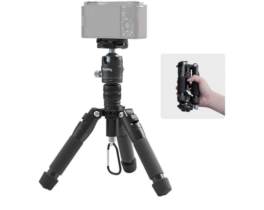 SmallRig VT-20 ミニ三脚 アルミニウム製 卓上三脚