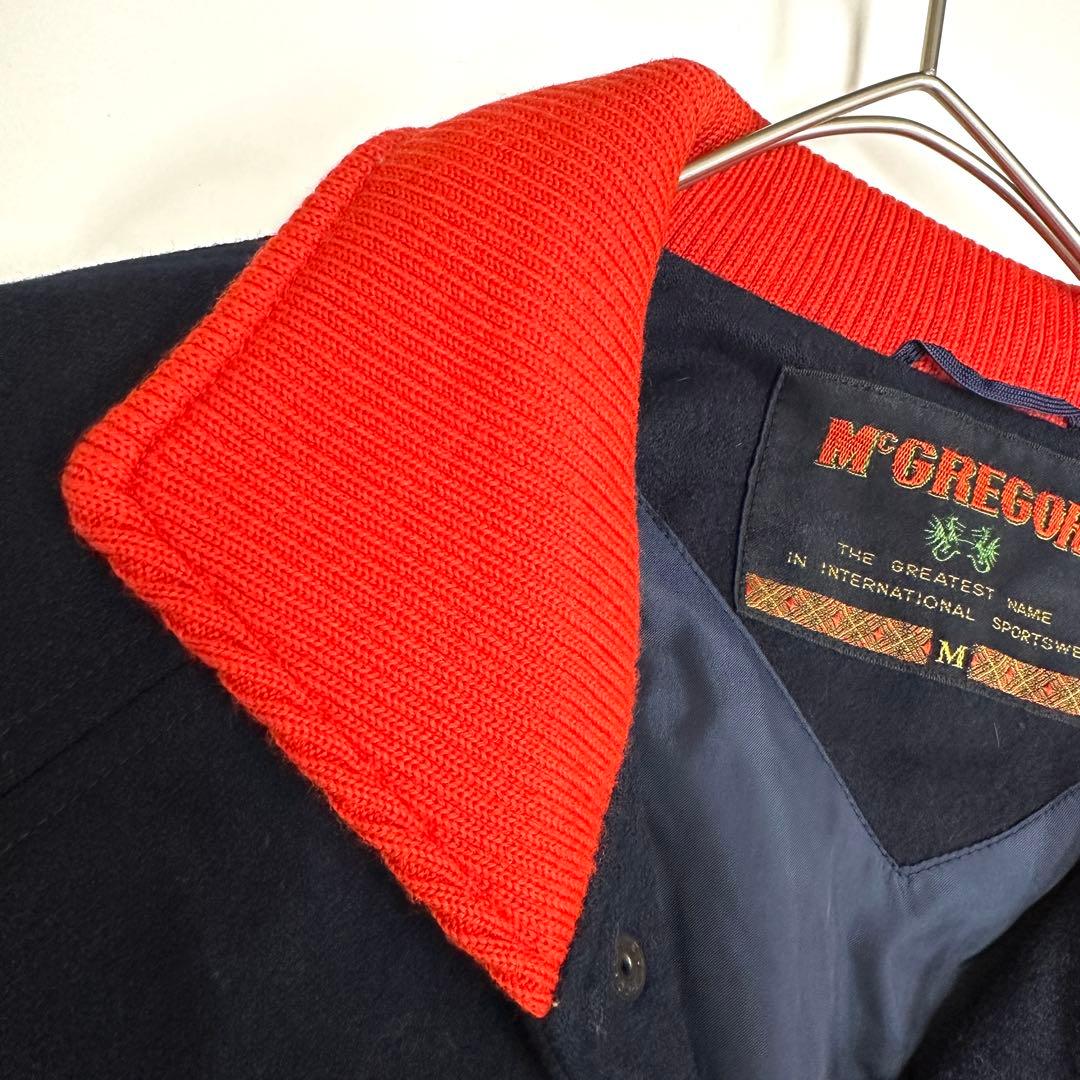 80s McGREGOR マックレガー ウール スタジャン タツノオトシゴ刺繍