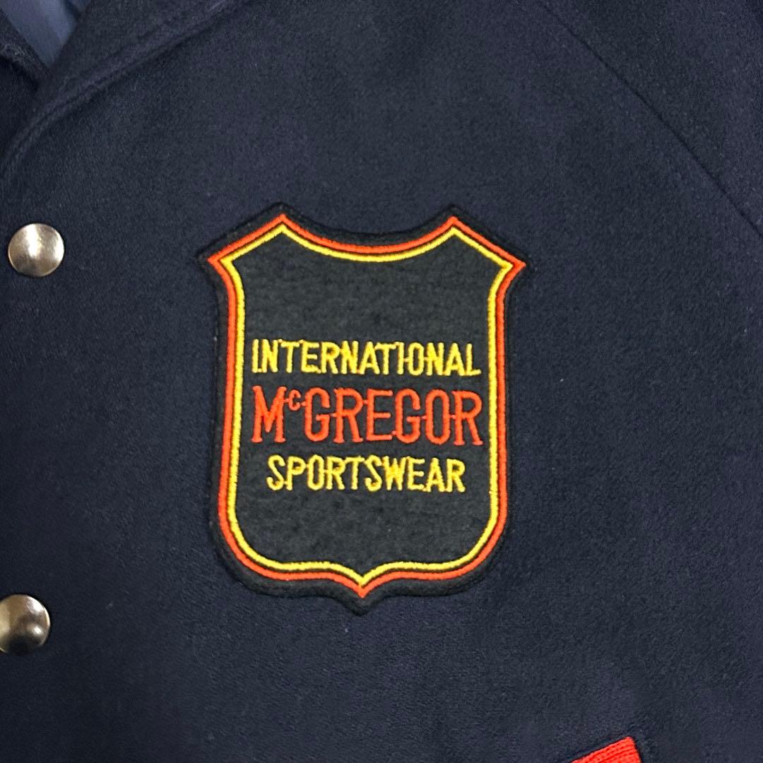 80s McGREGOR マックレガー ウール スタジャン タツノオトシゴ刺繍