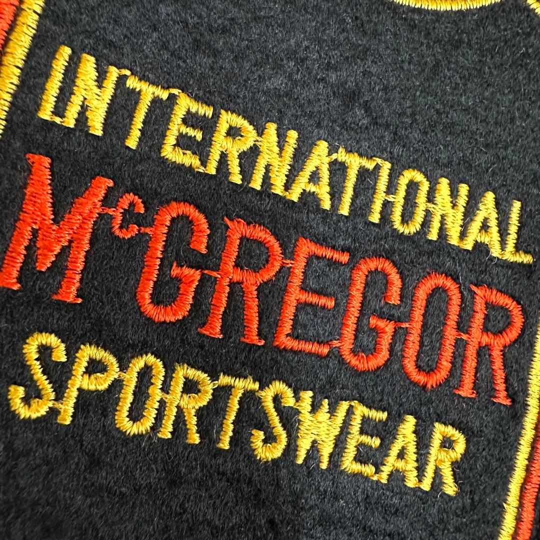 80s McGREGOR マックレガー ウール スタジャン タツノオトシゴ刺繍