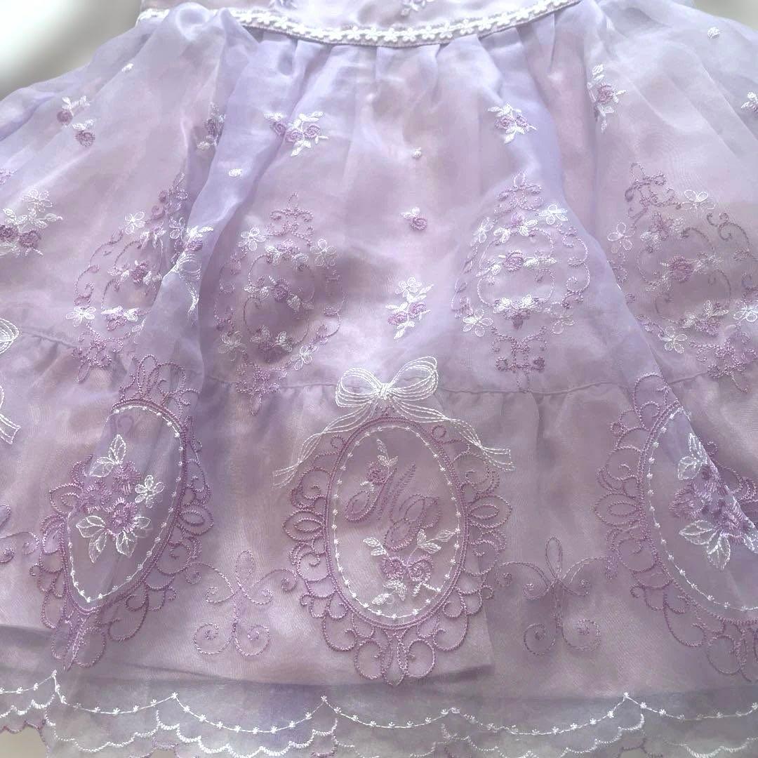 値下げ中！メゾピアノオーガンジーワンピース/インナーセット100cm