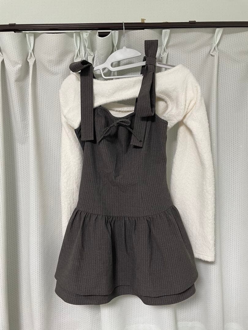 BunnyLis ストライプミニワンピースセット