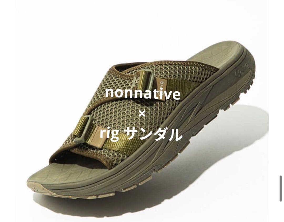 1日使用のみ rig × nonnative BAWAKA サンダル オリーブ