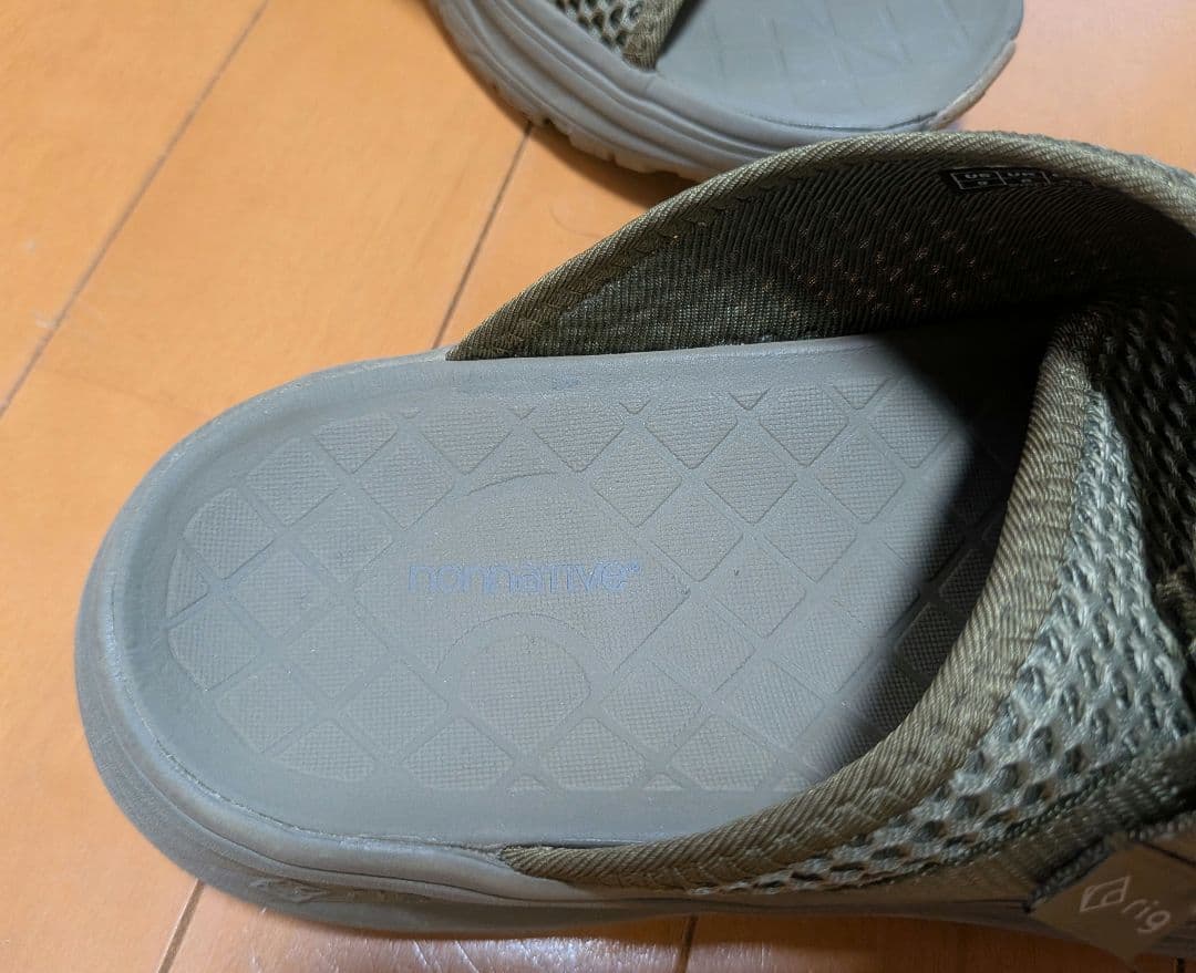 1日使用のみ rig × nonnative BAWAKA サンダル オリーブ