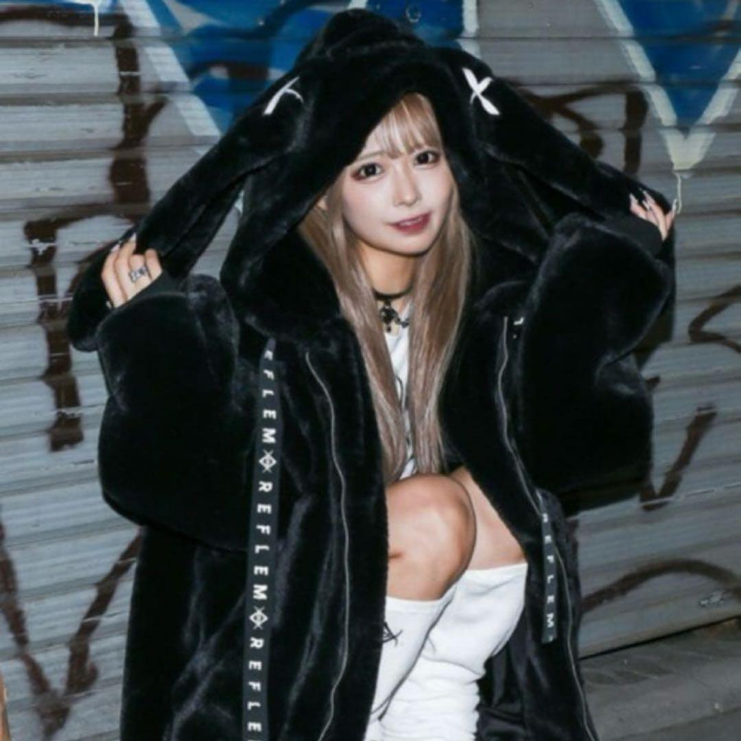 完売品♡レフレム うさ耳BIGファーパーカー/ファーブルゾン フーディー 23年