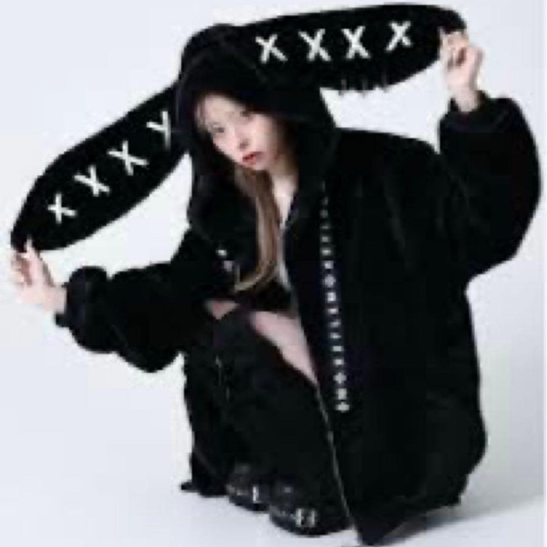 完売品♡レフレム うさ耳BIGファーパーカー/ファーブルゾン フーディー 23年