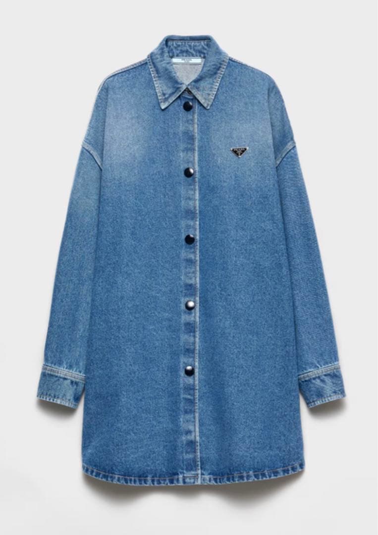 ま*子様 PRADA Oversized Organic Denim Shirt