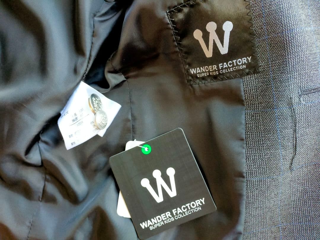 値下 【未使用レベル 美品】 入学式 グレー 5点セット 銀ボタン 120cm