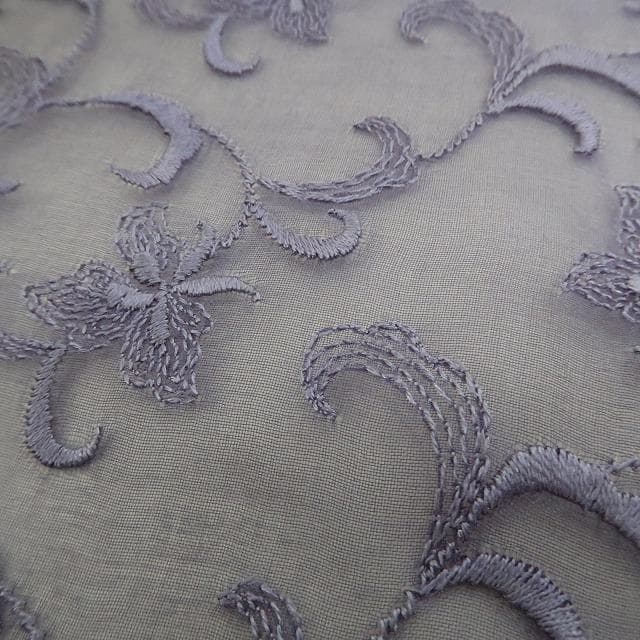 新品 オーガンジー 総刺繍 黄櫨染 着尺“立体的に微笑む曲線美”反物 978