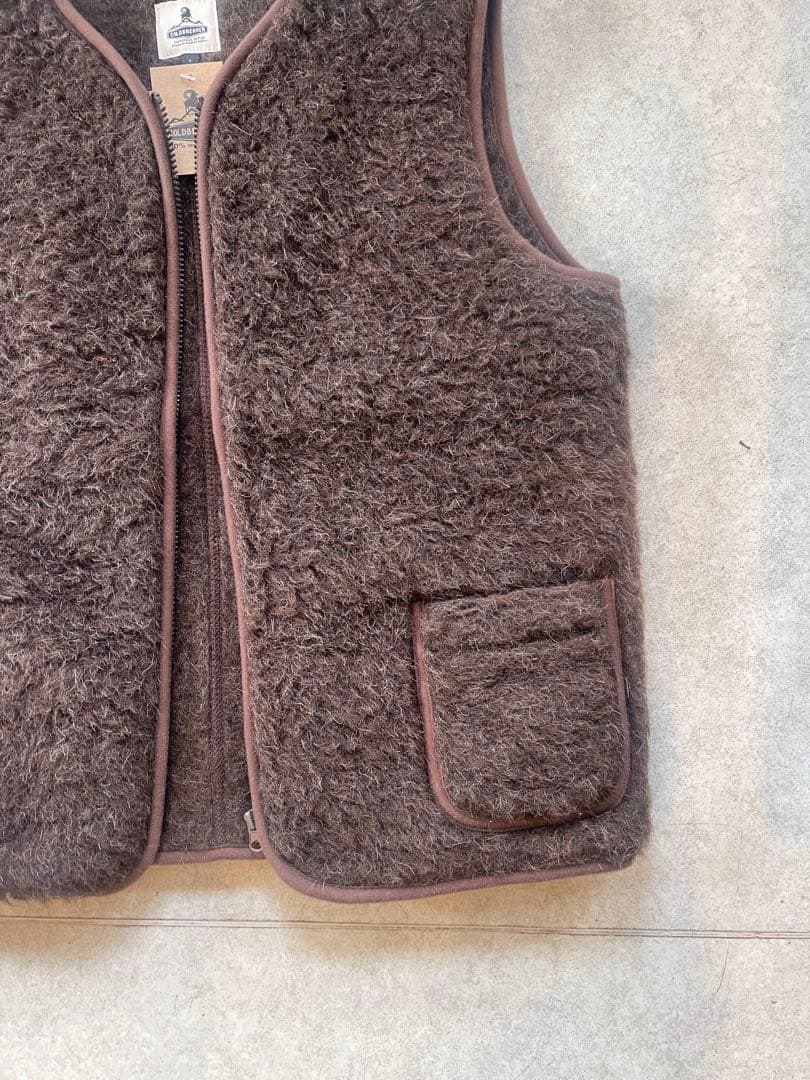 COLDBREAKER 100%ウールベスト L ブラウン　新品未使用　タグ付き
