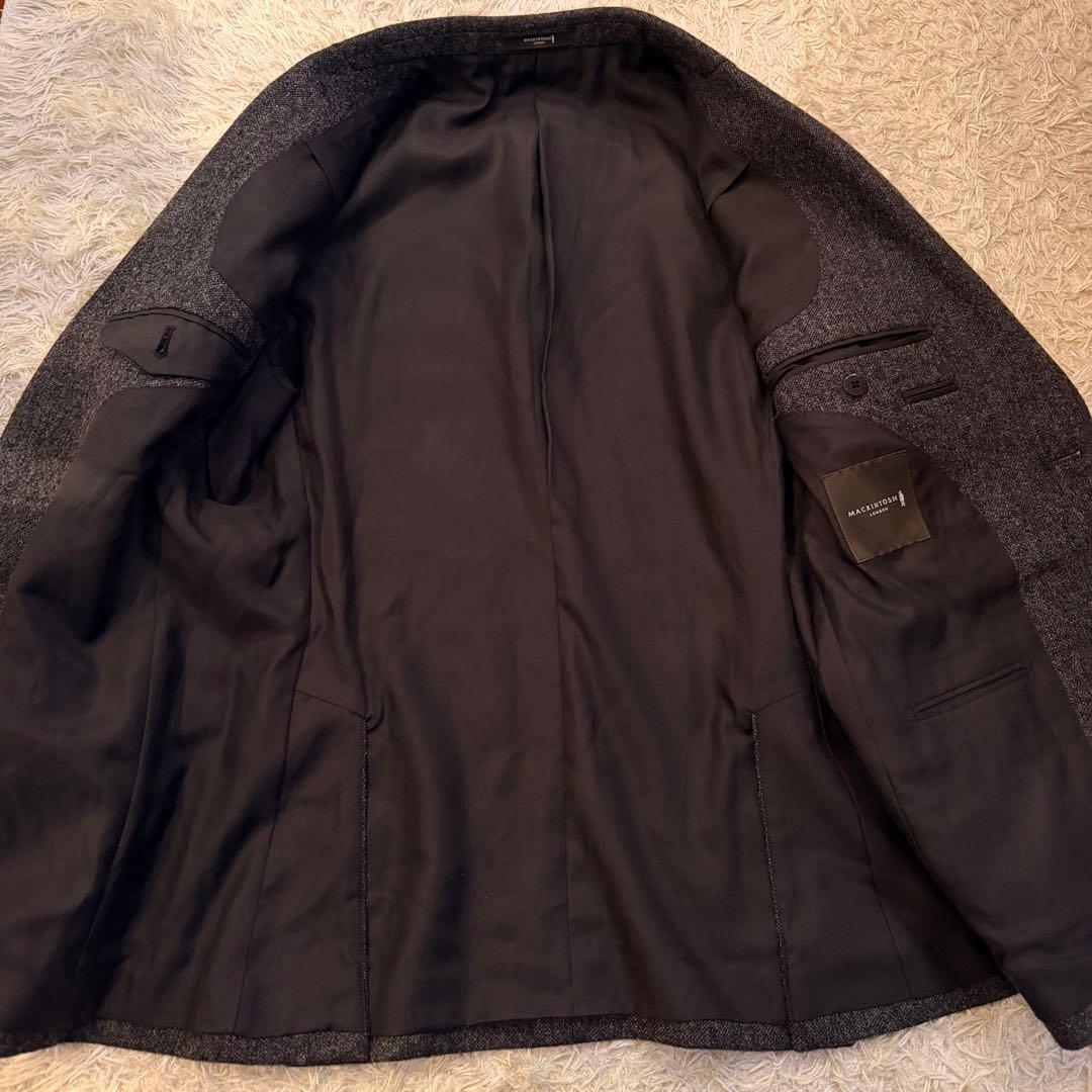 極美品 マッキントッシュロンドン 英国製生地 ツイードジャケット グレー 36