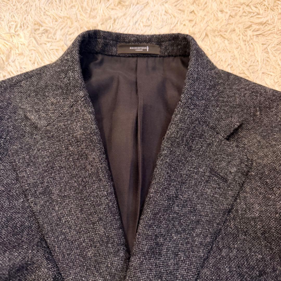 極美品 マッキントッシュロンドン 英国製生地 ツイードジャケット グレー 36