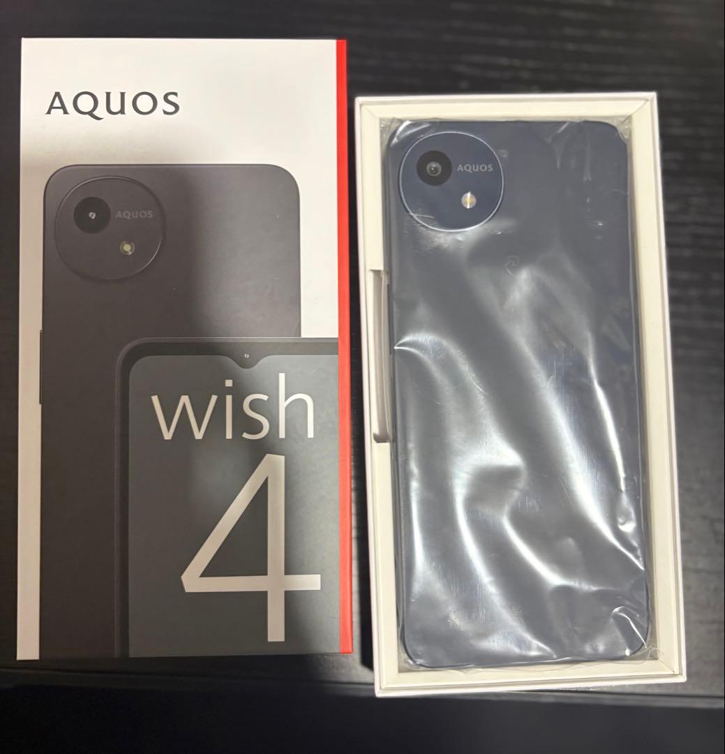 AQUOS wish4 メモリー4GB ストレージ64GB ブラック 箱付き
