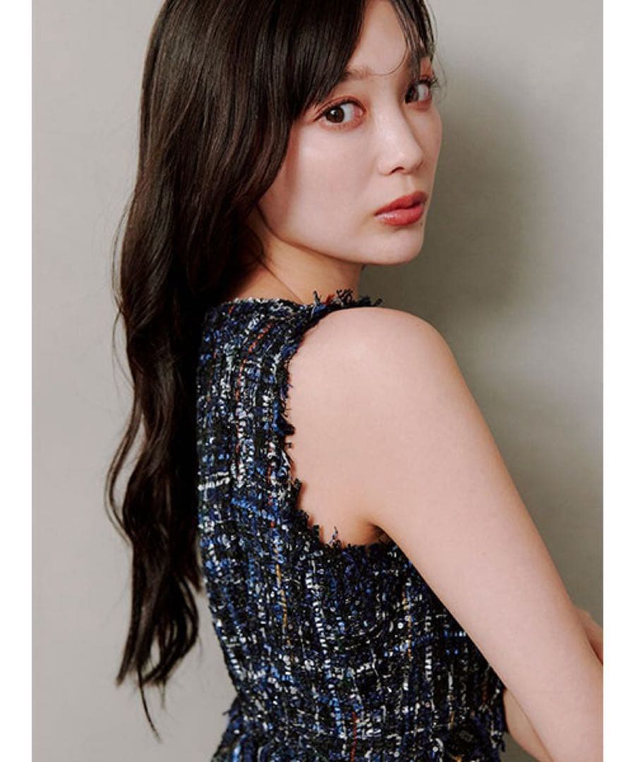 【新品タグ付】SNIDEL スナイデル ツイードミニワンピース　NVY サイズ0