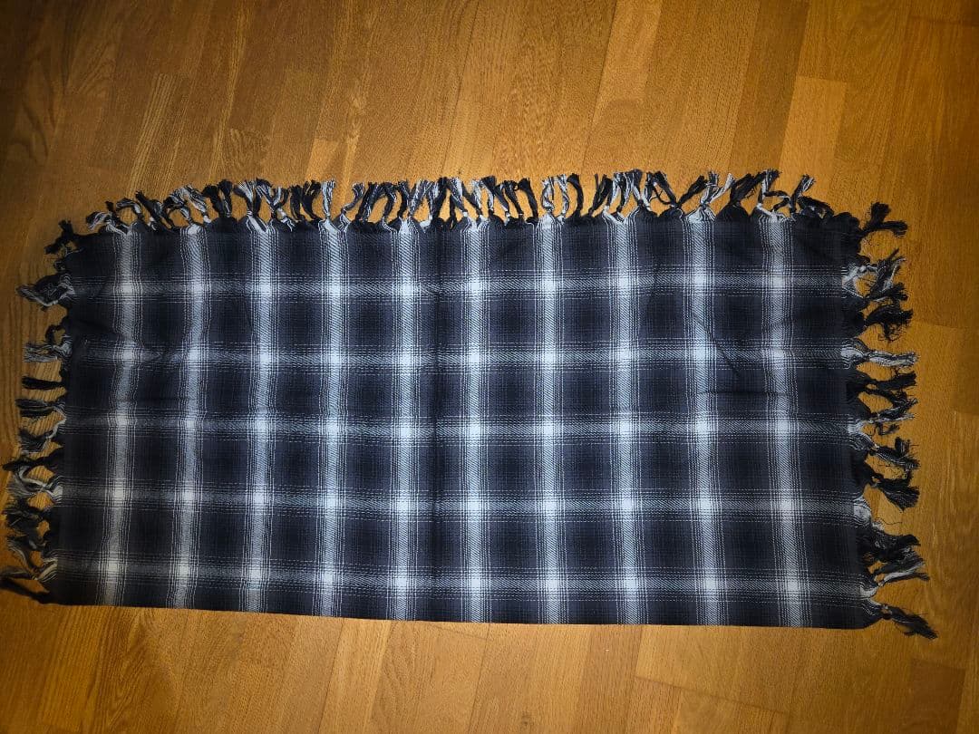 ナンバーナイン★07ssチェックストール★黒★ソロイスト