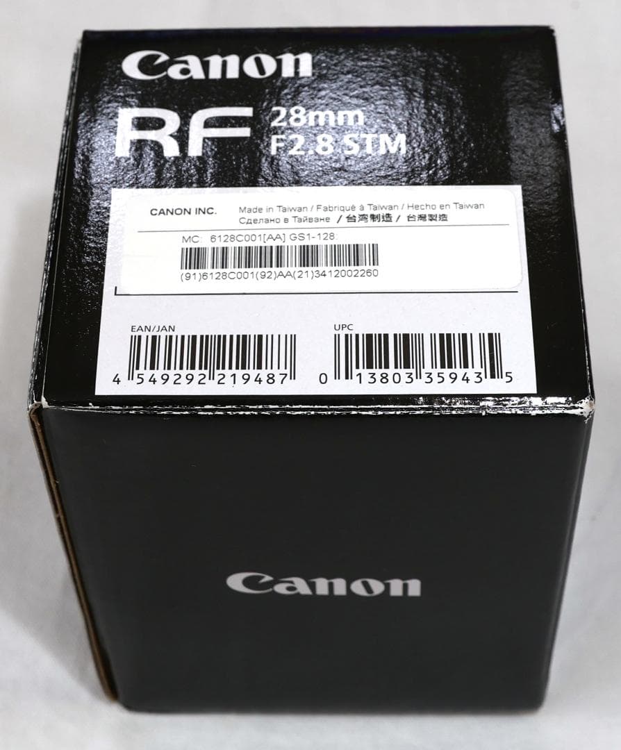 Canon RF 28mm F2.8 STM パンケーキレンズ 元箱付