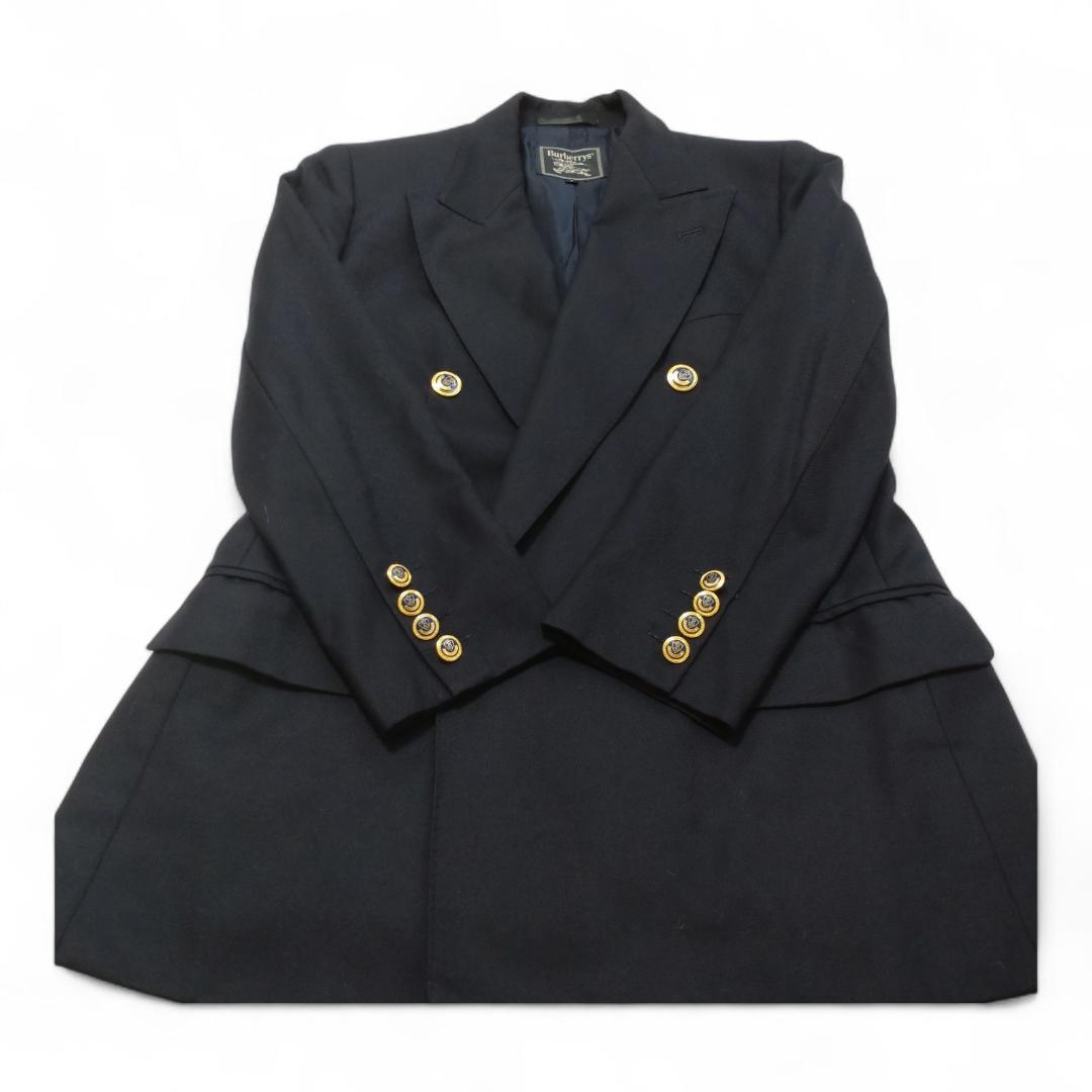 極美品✨バーバリー 紺ブレ ジャケット ネイビー カシミヤ100 金ボタン