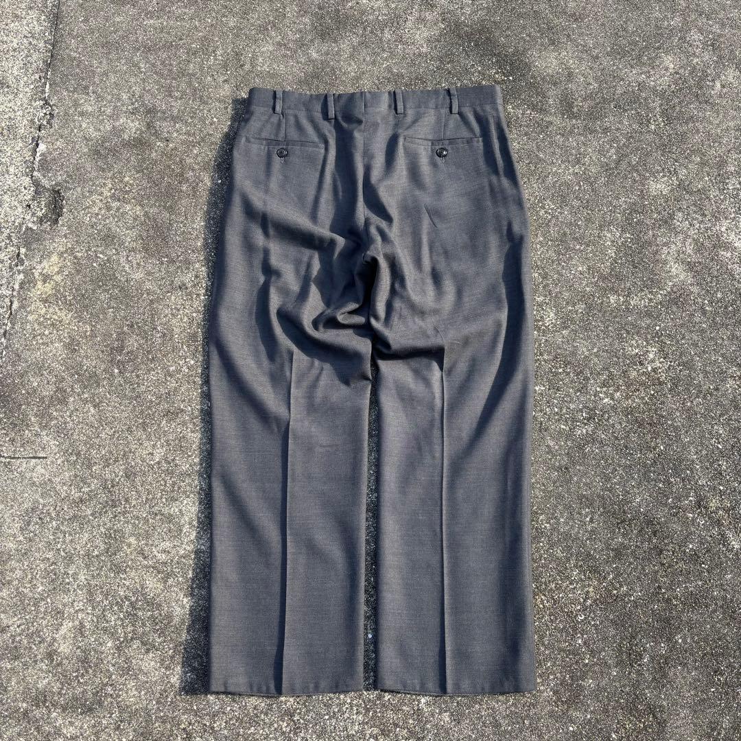 90s イタリア製 GIORGIO ARMANI ウールスラックス グレー
