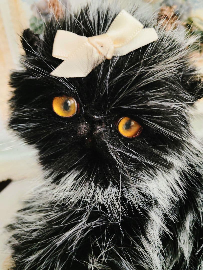 ふわふわ♡黒猫スイーツちゃん♡子猫♡アートドール♡ぬいぐるみ♡