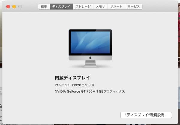 iMac 21.5インチ Late2013 16GB HDD1TB 動作確認済