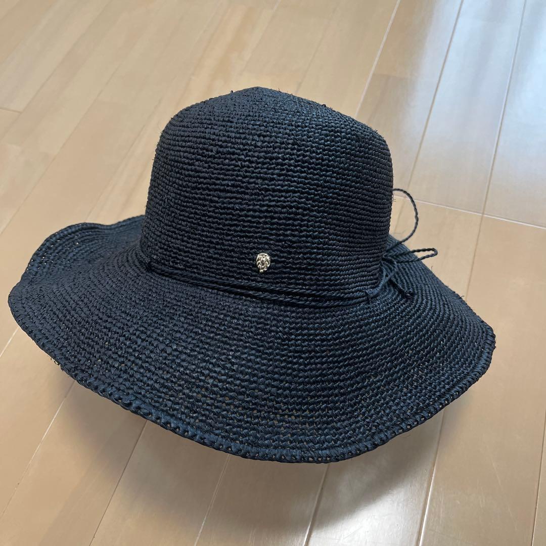 ヘレンカミンスキー　ラフィア帽子　ブラック