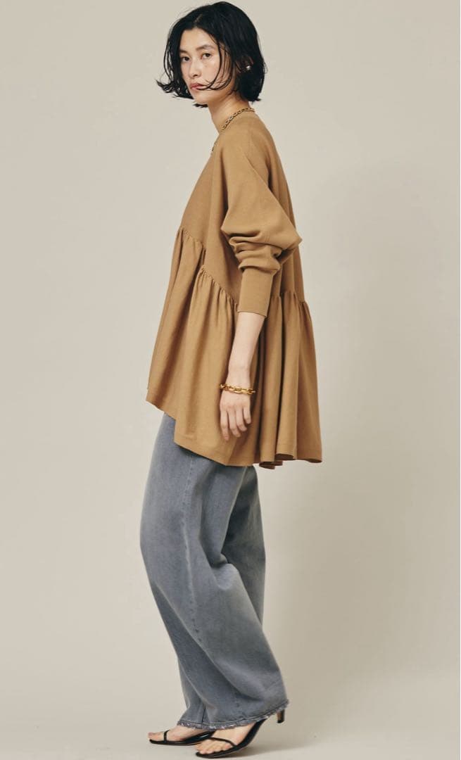 ✨極美品✨Curensology テンセルポリエステルギャザープルオーバー