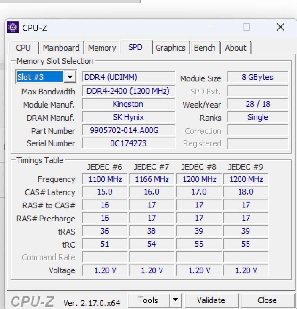 H*a様 DDR4 8GB メモリ 5枚セット