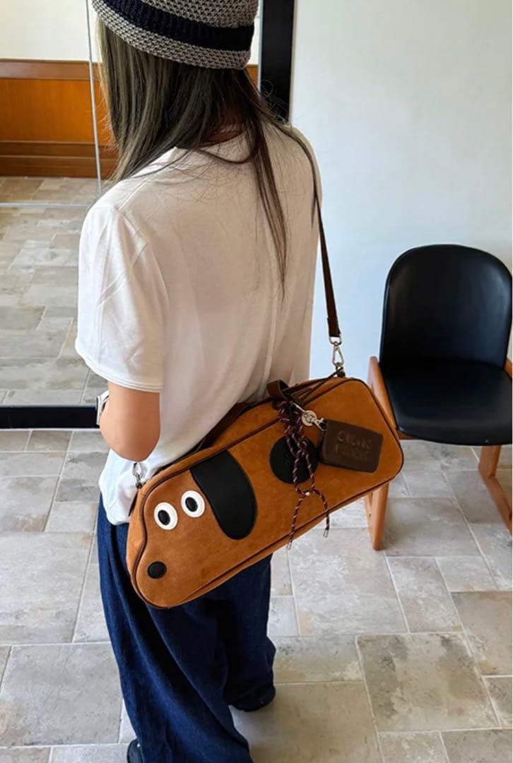 犬の顔デザイン ドラムバッグ