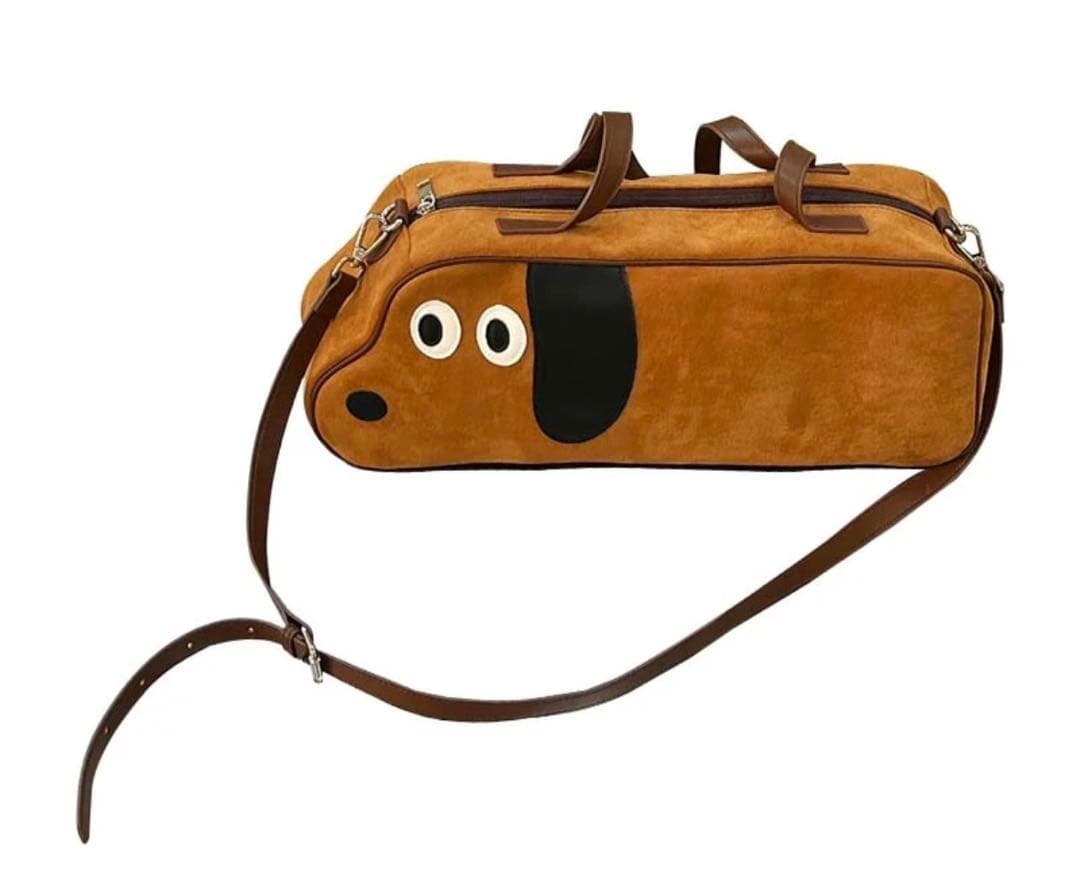 犬の顔デザイン ドラムバッグ