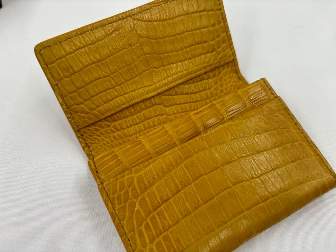 mayacao.plants【新品未使用】クロコダイル 本革名刺入れ