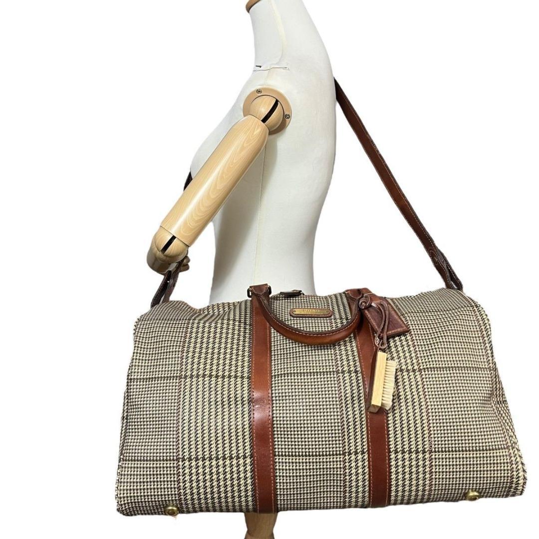 希少 Polo Ralph Lauren ボストンバッグ 千鳥柄 2way