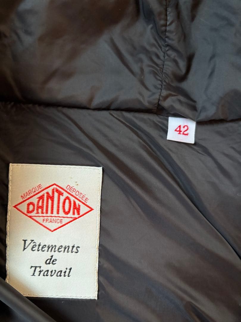 DANTON ブラックダウンジャケット 42 ブラック