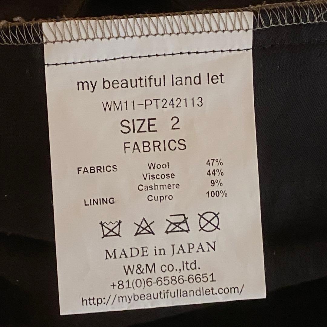 パンツ my beautiful landlet TUCK WIDE PANTS