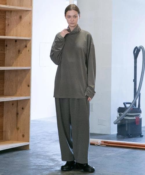 パンツ my beautiful landlet TUCK WIDE PANTS