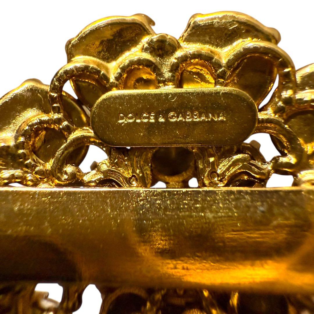 希少★ドルチェ＆ガッバーナ カチューシャ ビジュークリスタル フラワー パール