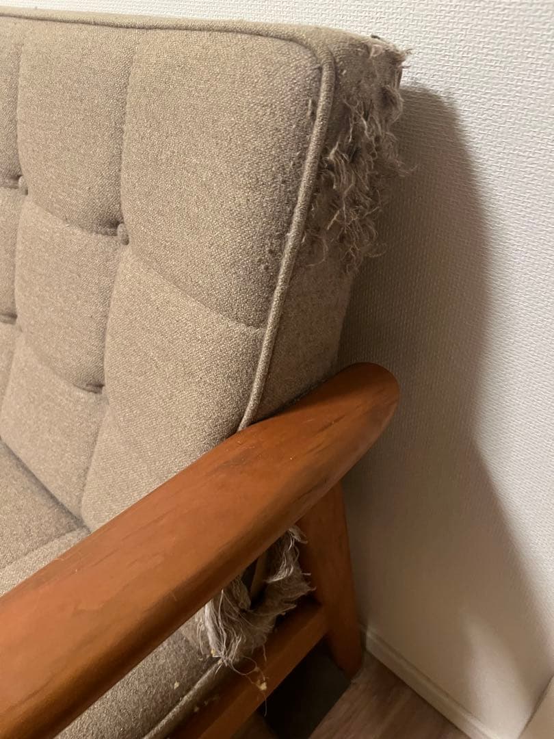 カリモク60 (カリモクロクマル) Kチェア 2シーター フラノベージュ