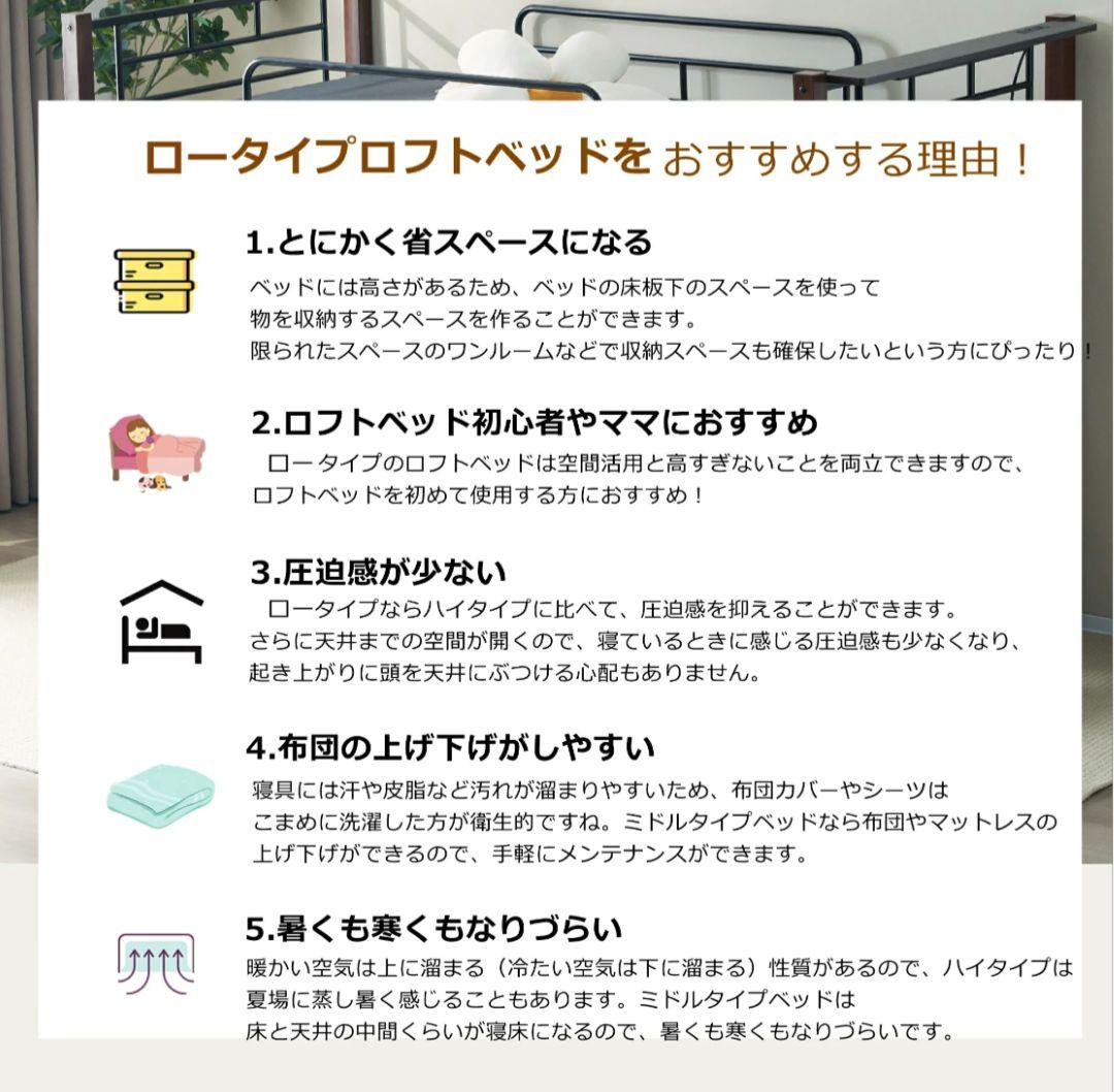 【最終値下】ホワイト ロフトベッド シングル