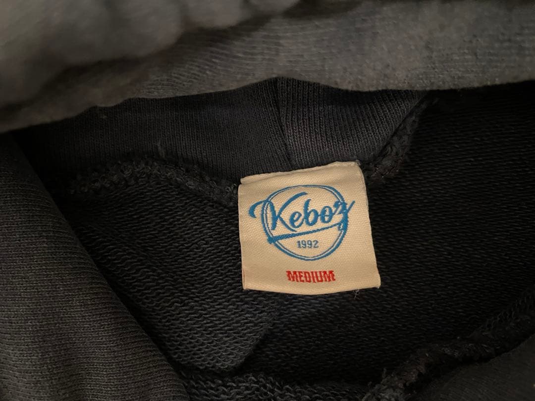 ケボズ ウォッシュ加工 パーカー ダークブルー