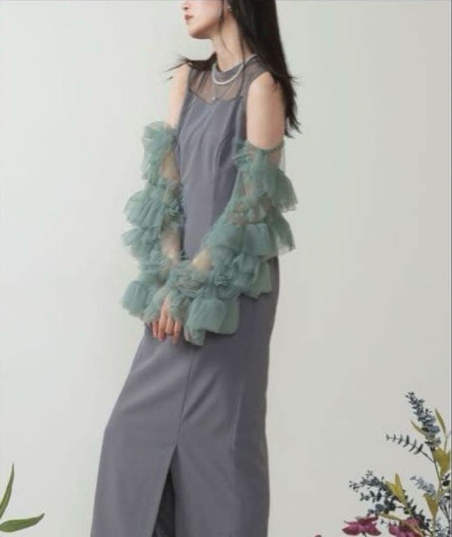 kana、ANDRESD チュールフリルスリーブ 2way ドレス