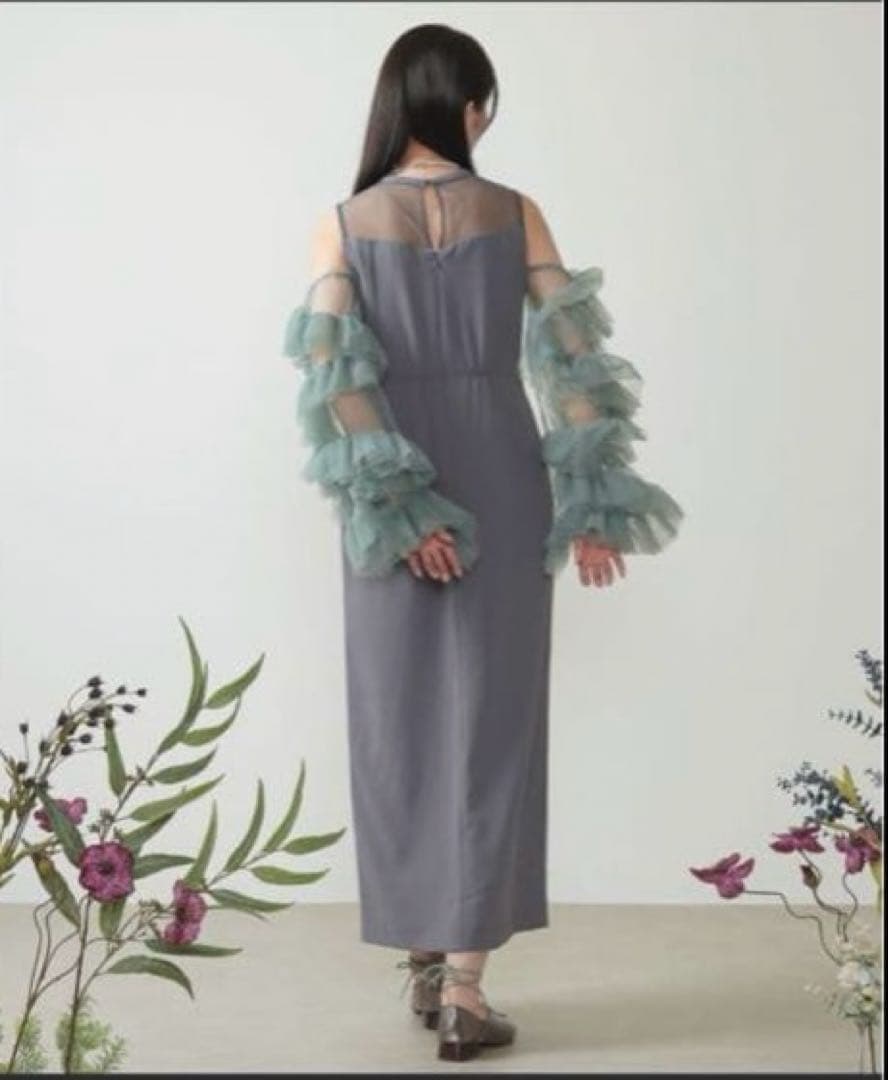 kana、ANDRESD チュールフリルスリーブ 2way ドレス