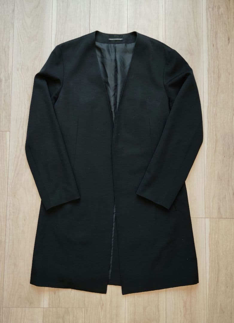 ★人気型 18aw ウールギャバノーカラージャケット yohjiyamamoto